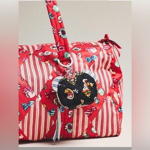 Vera Bradley x Anthropologie Classic Mini Bear Bag Charm in Black NWT